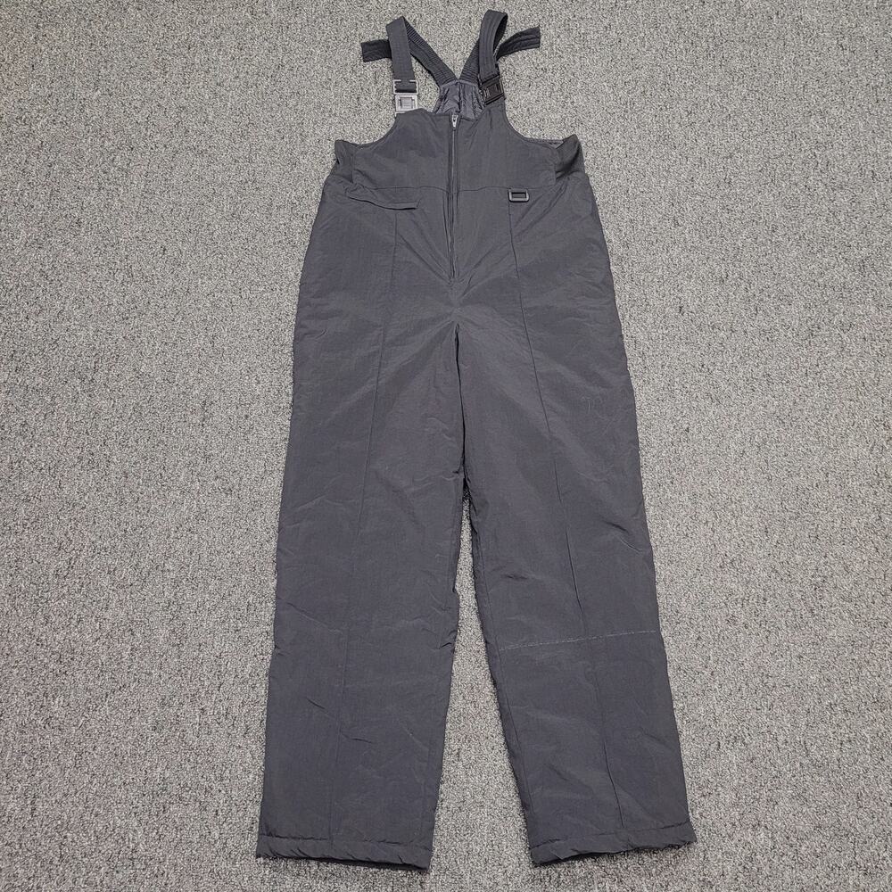 Basic Editions VTG Snow Bib Overalls M Black Insulated Ski Snowboard 30" Inseam